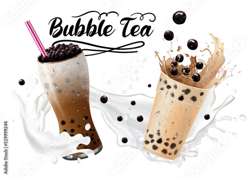 Bubble milk tea, Pearl milk tea, Yummy beverage. Delicious tapioca. Suitable for websites, Stickers, Banners, Social media and layouts, Art and collages, General use cases. png.