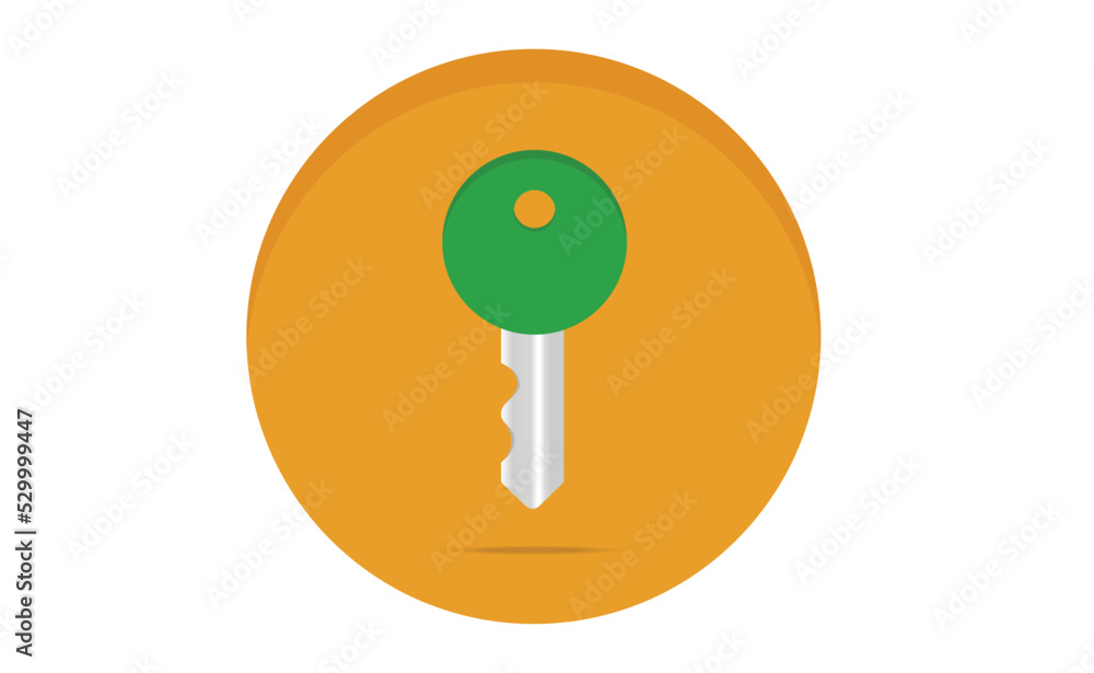 Key icon isolated on white. Security concept Key icon isolated on white. Security concept