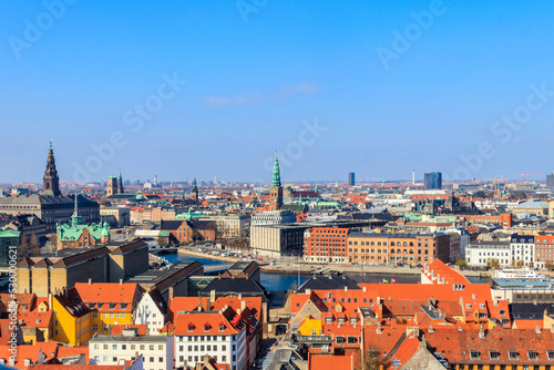 Cityscape of Copenhagen city, Denmark. View from above