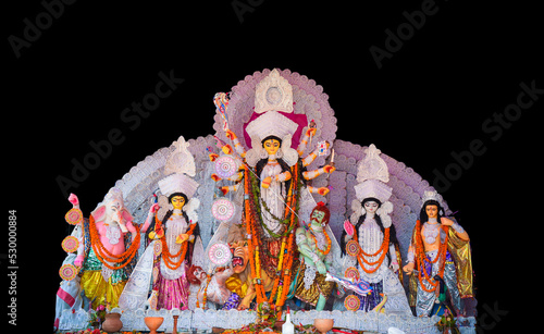 Canvas Print Godess Durga idol in a Pandal
