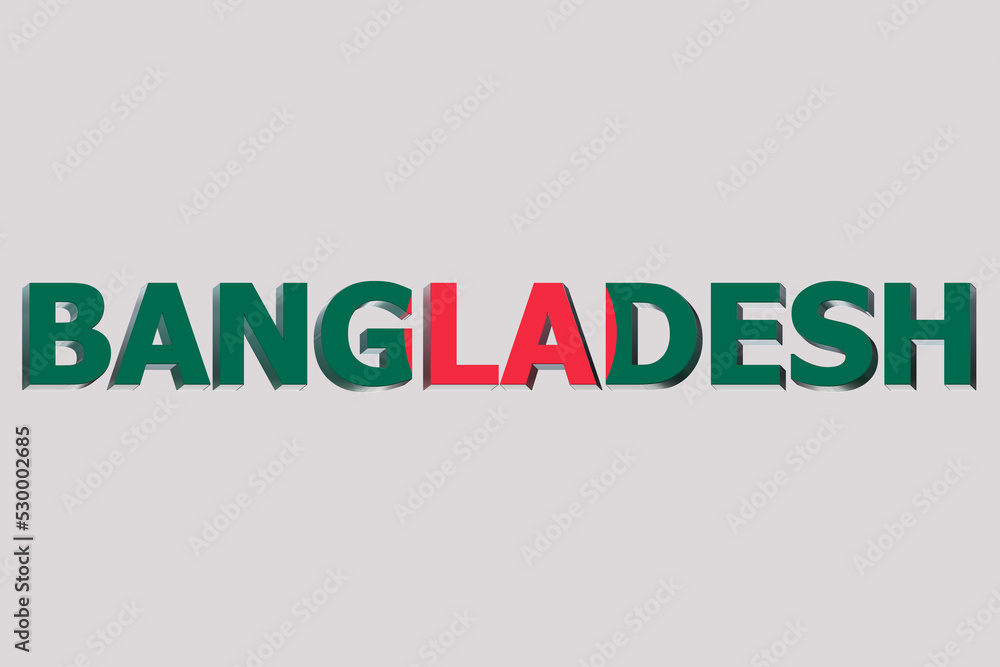 3D Flag of Bangladesh on a text background. 3D Flag of Bangladesh on a text background.