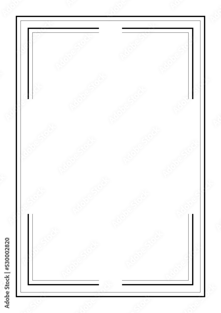 Vector Page border A4 design for project. Vector Page border A4 design for project.
