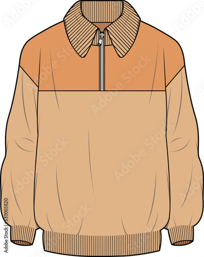 QUARTER ZIP AND ROUND NECK SWEATER AND COVER UP VECTOR