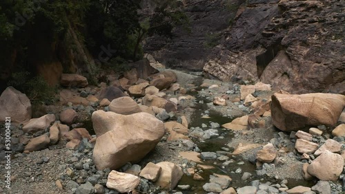 Aerial, Wadi Lajab Creek, Saudi Arabia photo