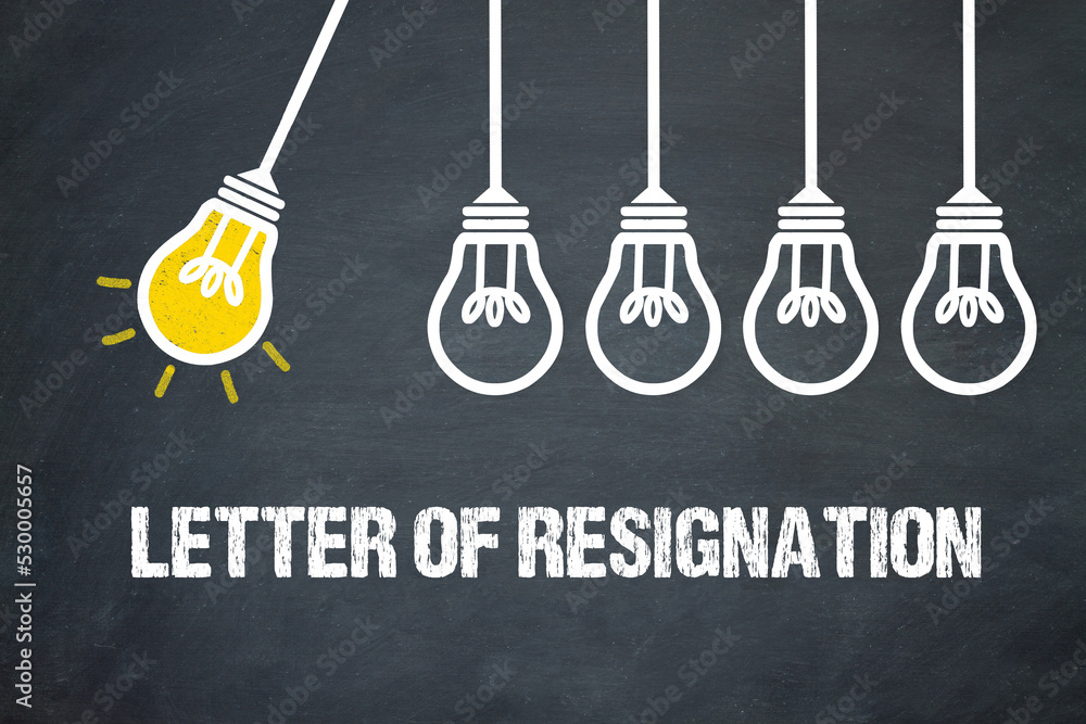 Fototapeta premium letter of resignation 