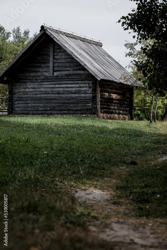  lonely old log cabin. © jozzeppe777