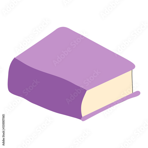 vector illustration of a cute book, back to school. Vector stationery in flat style photo