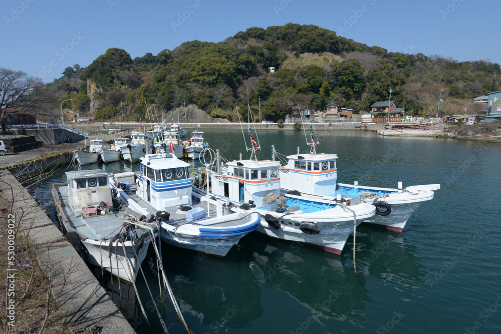 醤油発祥地・湯浅　山田川の漁港　和歌山県湯浅町