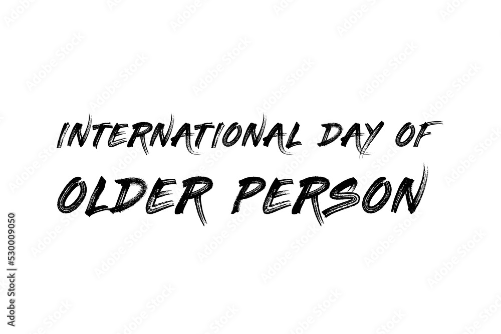 international day of older person with white background for older person day.