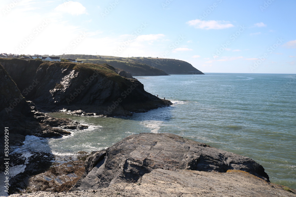 cliffs of Tresaith at the coast
