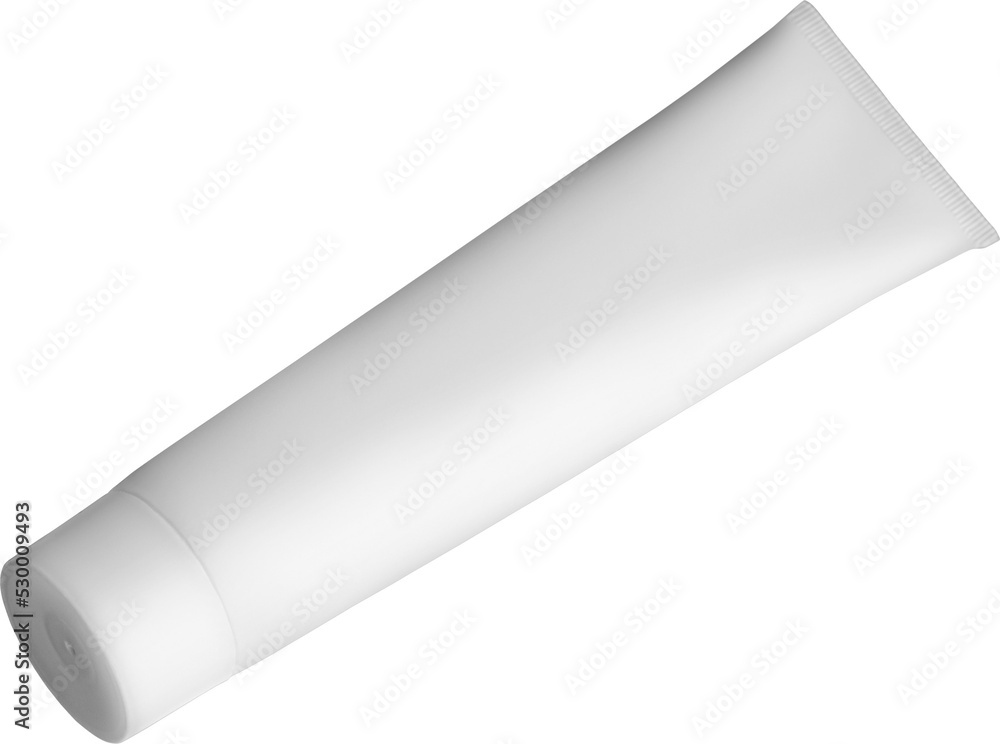 PNG. Mockup white tube with cap isolated on transparent background PNG. Mockup white tube with cap isolated on transparent background