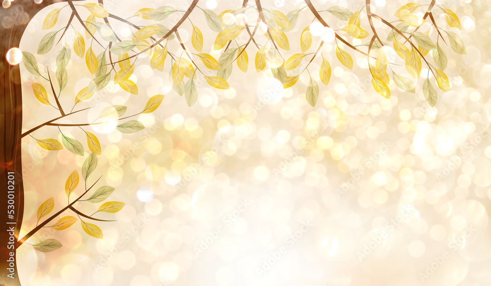 beautiful autumn background with yellow leaves on a tree beautiful autumn background with yellow leaves on a tree