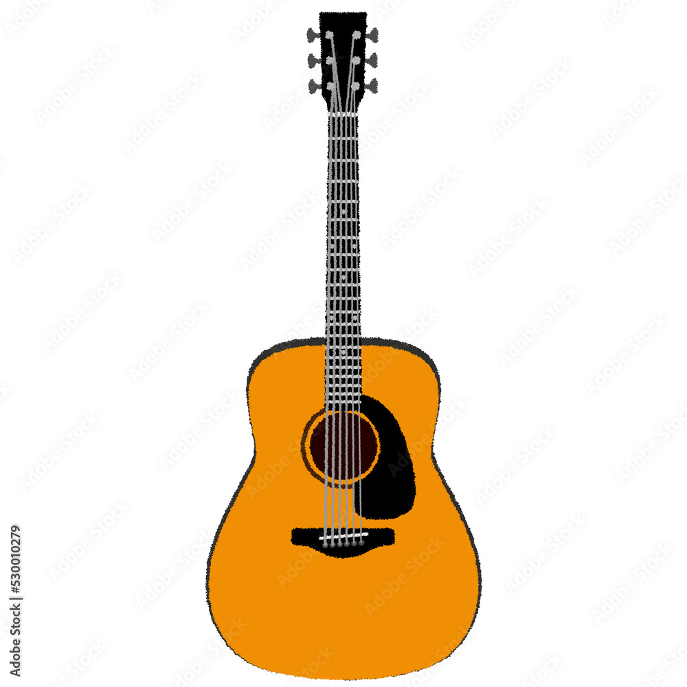 Obraz premium アコギ（アコースティックギター）のイラスト