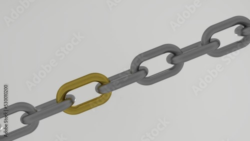 Animation of breaking silver chains. Metal or steel chain is blown to pieces. Concept of regains freedom. Break free from weakness. Symbol of strength, power, free, liberty. Powerful independence. photo