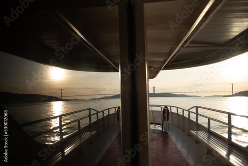 travel landscapes , reflection on the ship at sunset © ERDAL SEKER