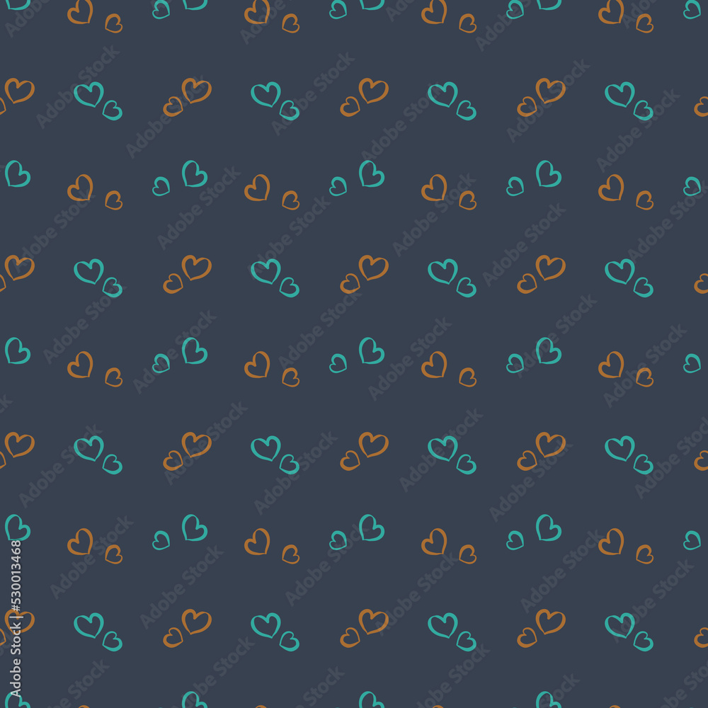 Seamless pattern with hand drawn hearts Seamless pattern with hand drawn hearts