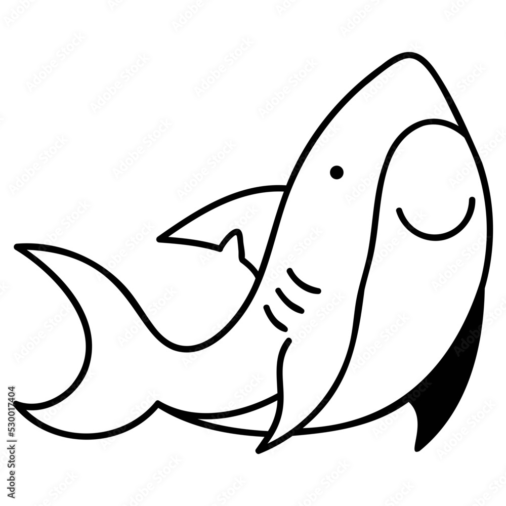 Fototapeta premium White Shark icon