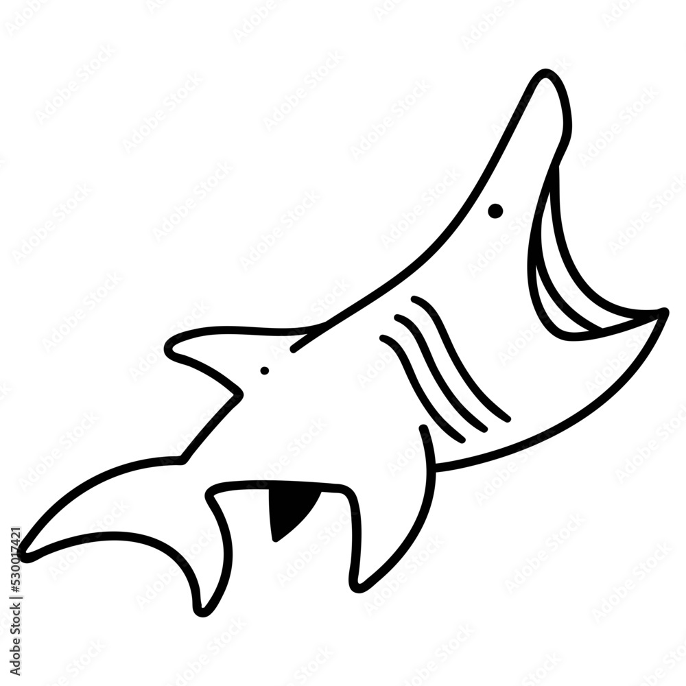 Obraz premium Basking Shark icon