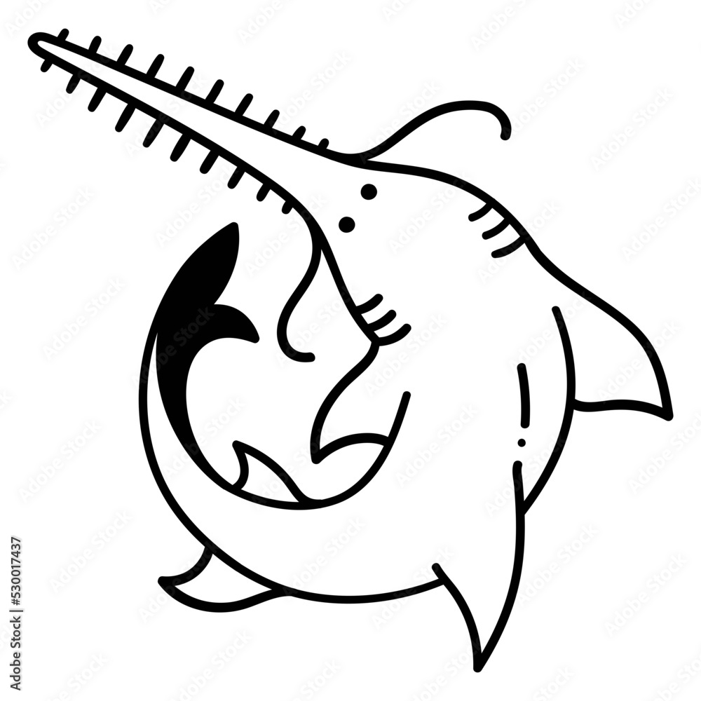 Obraz premium Saw shark icon