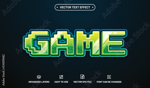 Game Editable Vector Text Effect.