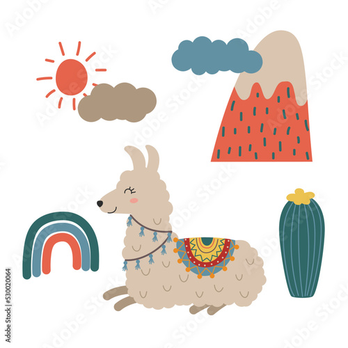 cute alpaca and decor 