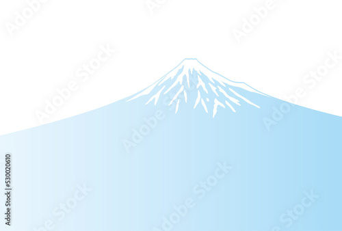 日本の景色 富士山 和風のお洒落なイラスト 年賀状 背景素材