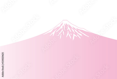 日本の景色 富士山 和風のお洒落なイラスト 年賀状 背景素材