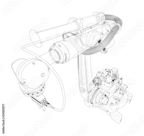 Industrial robot manipulator.