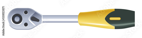 Flare nut spanner or torque wrench tools vector