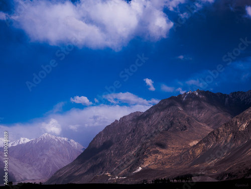 mountains and clouds