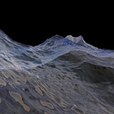 Ocean / Sea Wave Effect Overlay on Black Background
