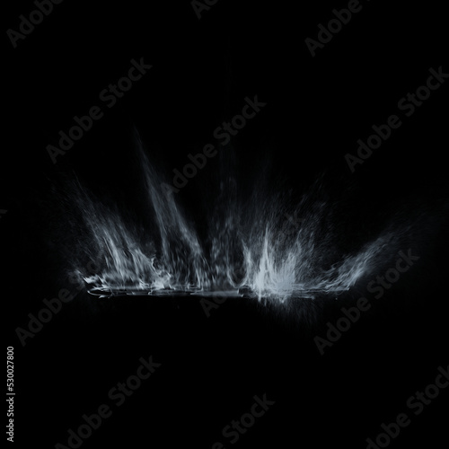 Water Splash / Spray Overlay on Black Background
