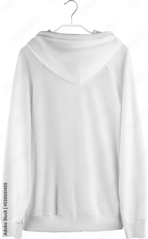 White hoodie mockup on a hanger, png, fashionable universal clothing, isolated. White hoodie mockup on a hanger, png, fashionable universal clothing, isolated.