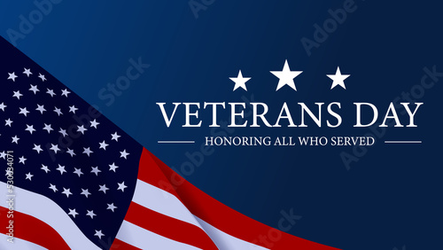 Veterans Day USA Flag Background