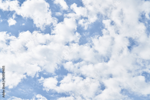 Beatiful blue sky with clouds on a sunny day