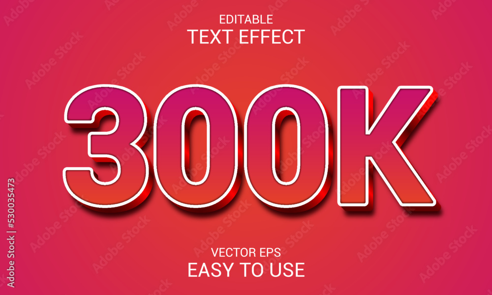 300k editable 3d text effect template 300k editable 3d text effect template