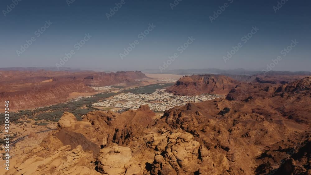 Aerial, King Abdulaziz Park, Al Ula Viewpoint, Saudi Arabia Aerial, King Abdulaziz Park, Al Ula Viewpoint, Saudi Arabia