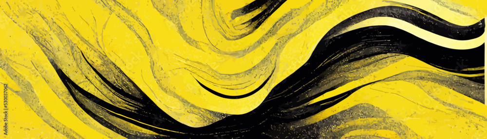 black and yellow abstract background with brushstroke Stock Vector ...