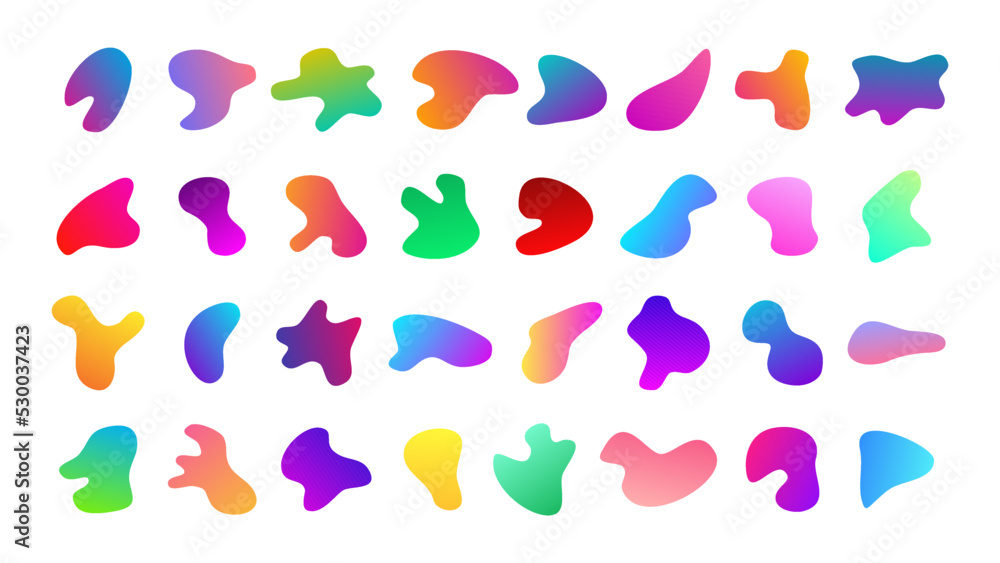Gradient liquid blob shapes Gradient liquid blob shapes