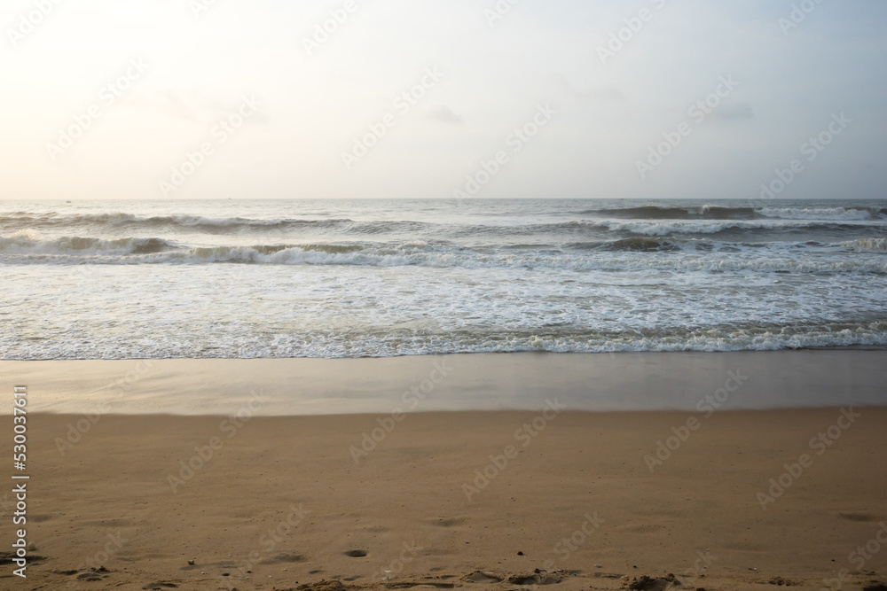 The bay of bengal looks very beautiful from the marina beach chennai The bay of bengal looks very beautiful from the marina beach chennai