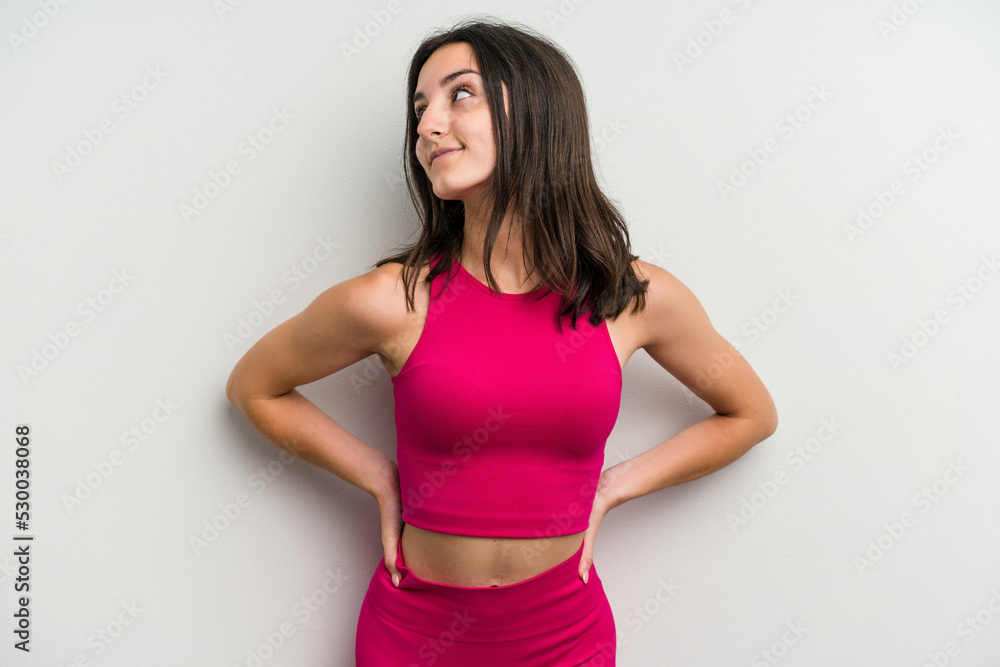 Young sport woman isolated on white background Young sport woman isolated on white background