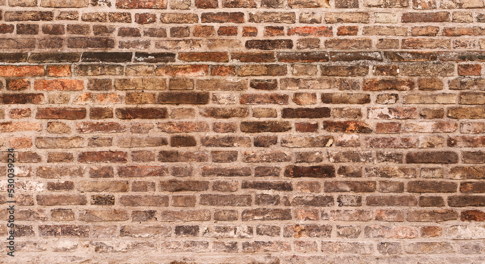 Naklejka premium Decay brick wall surface background