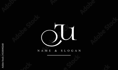 UJ, JU, U, J abstract letters logo monogram photo