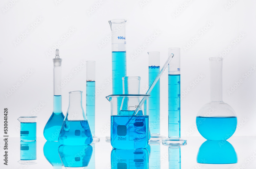 Photo of biochemistry glassware experiment Photo of biochemistry glassware experiment