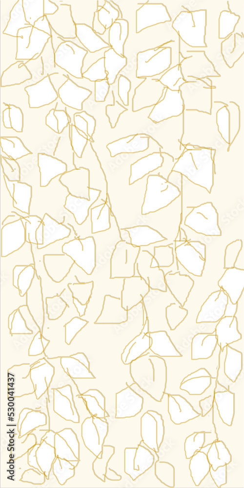 decorative drawing made in a primitive style on the theme of nature, tree leaves, autumn