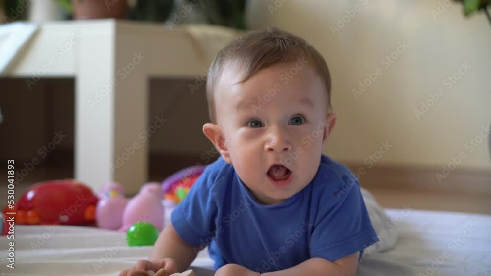 Baby yawning while he crawling on carpet. Baby yawning while he crawling on carpet.
