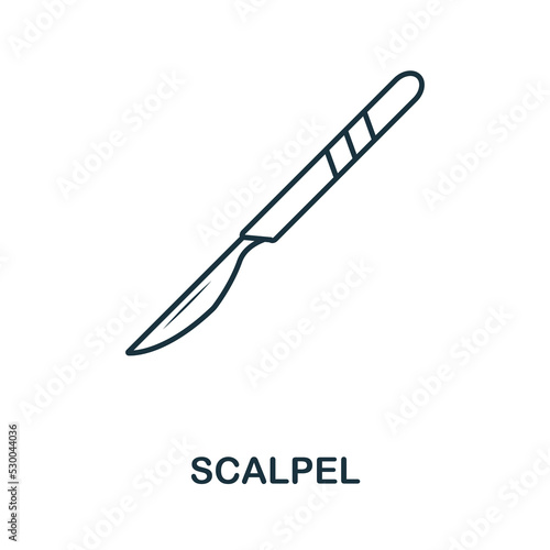 Scalpel icon. Simple element from medical services collection. Filled monochrome Scalpel icon for templates, infographics and banners