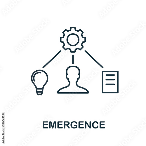 Emergence icon. Simple element from agile method collection. Filled Emergence icon for templates, infographics and more