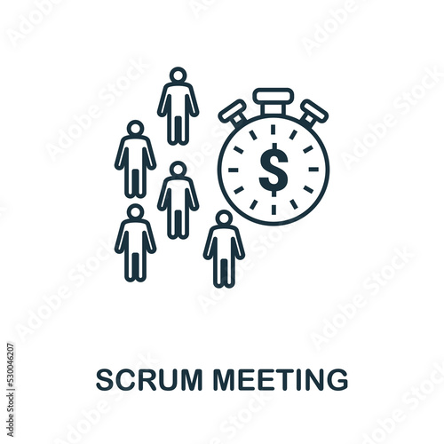 Scrum Meeting icon. Simple element from agile method collection. Filled Scrum Meeting icon for templates, infographics and more