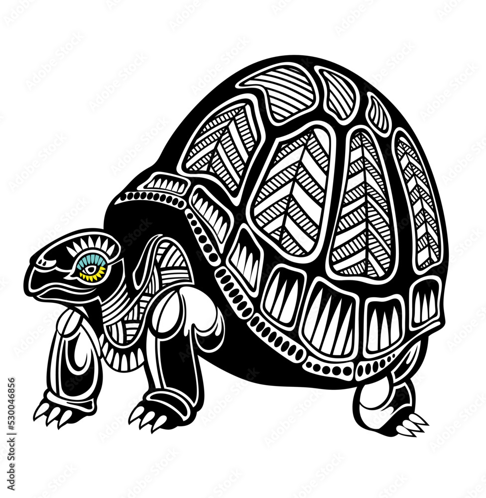 Vector black silhouette of a turtle isolated on a white background Vector black silhouette of a turtle isolated on a white background